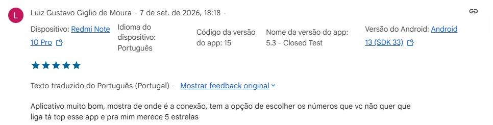 Avaliação de Usuário Beta do FoneTrack